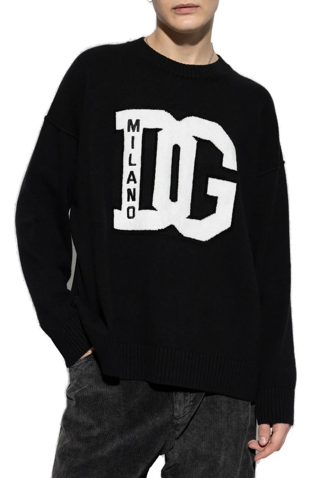 Dolce & Gabbana Dg Logo Embroidered Crewneck Jumper