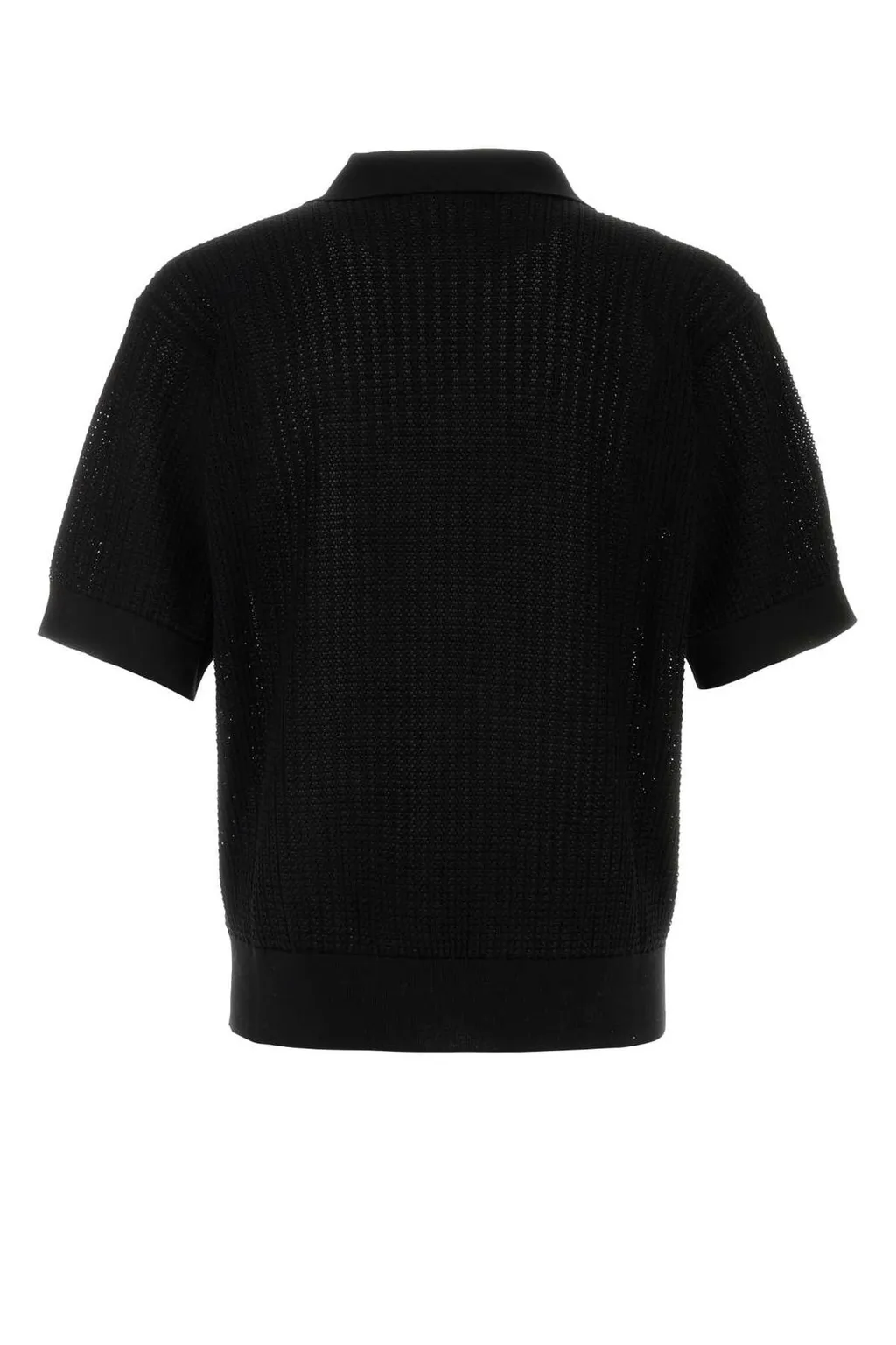 Dolce & Gabbana Short-Sleeved Openwork Polo Shirt