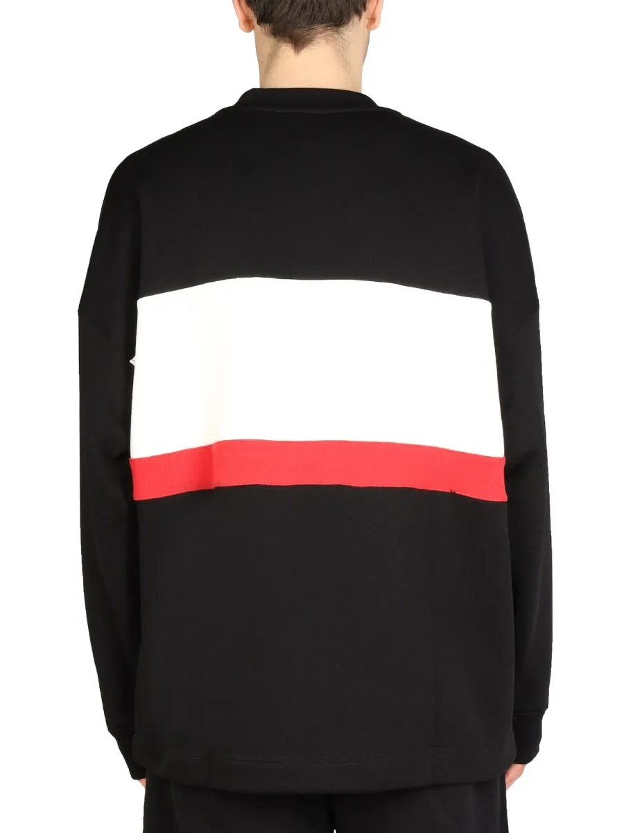 Diesel Logo Flocked Crewneck Sweatshirt