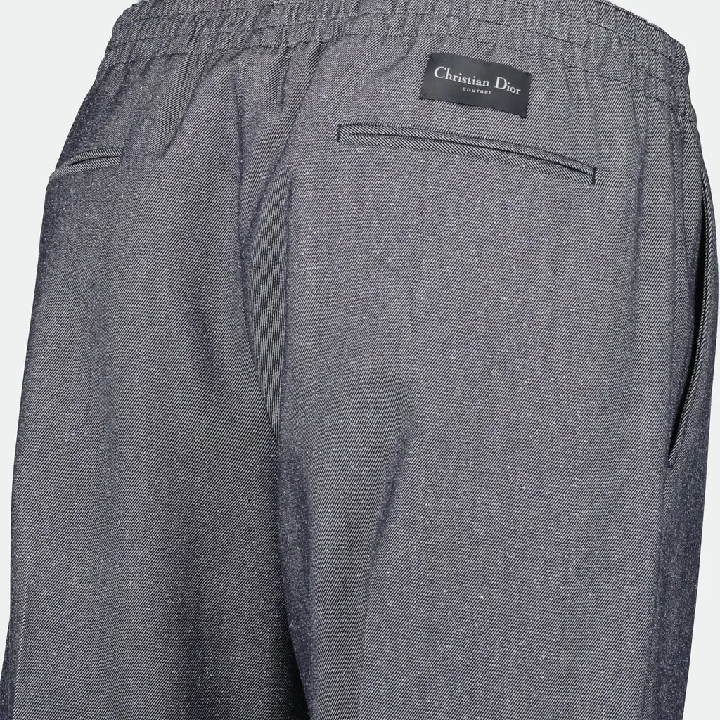 Dior Tailored Logo Patch Elasticated-Waist Track Pants