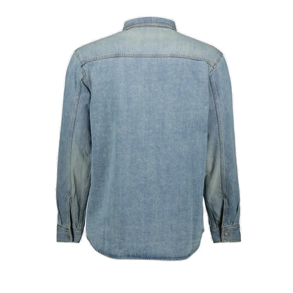 Dior Homme Button-Up Long-Sleeved Denim Shirt
