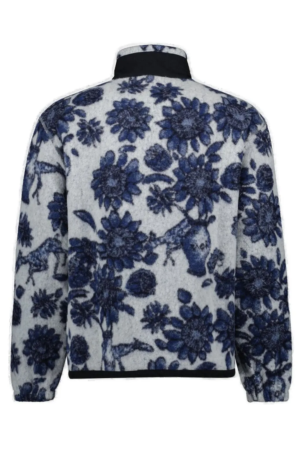 Dior Homme Floral Patterned Zip Detailed Jumper