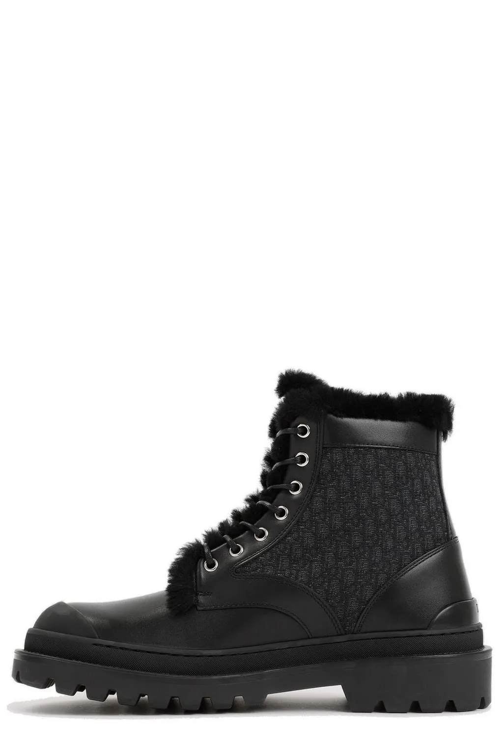 Dior Homme Monogram Lace-Up Ankle Boots