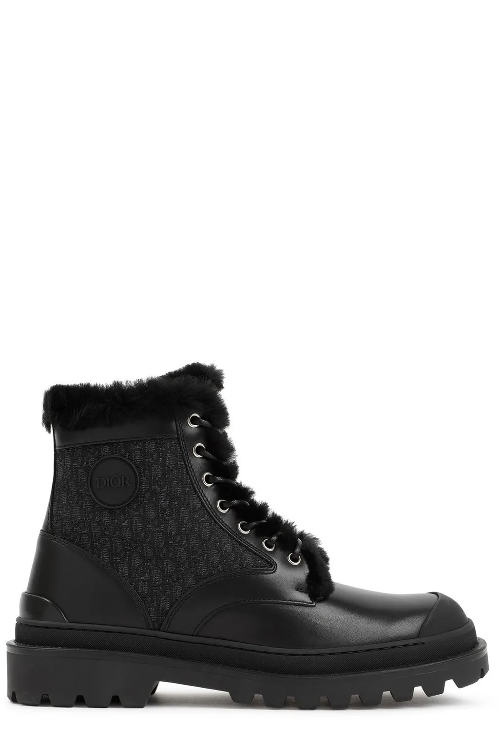 Dior Homme Monogram Lace-Up Ankle Boots