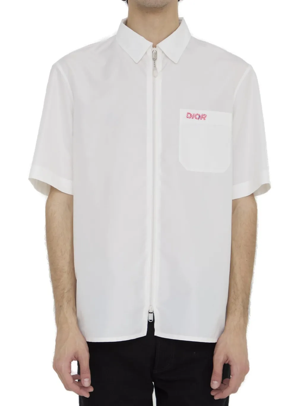 Dior Homme Zip-Up Short-Sleeved Shirt