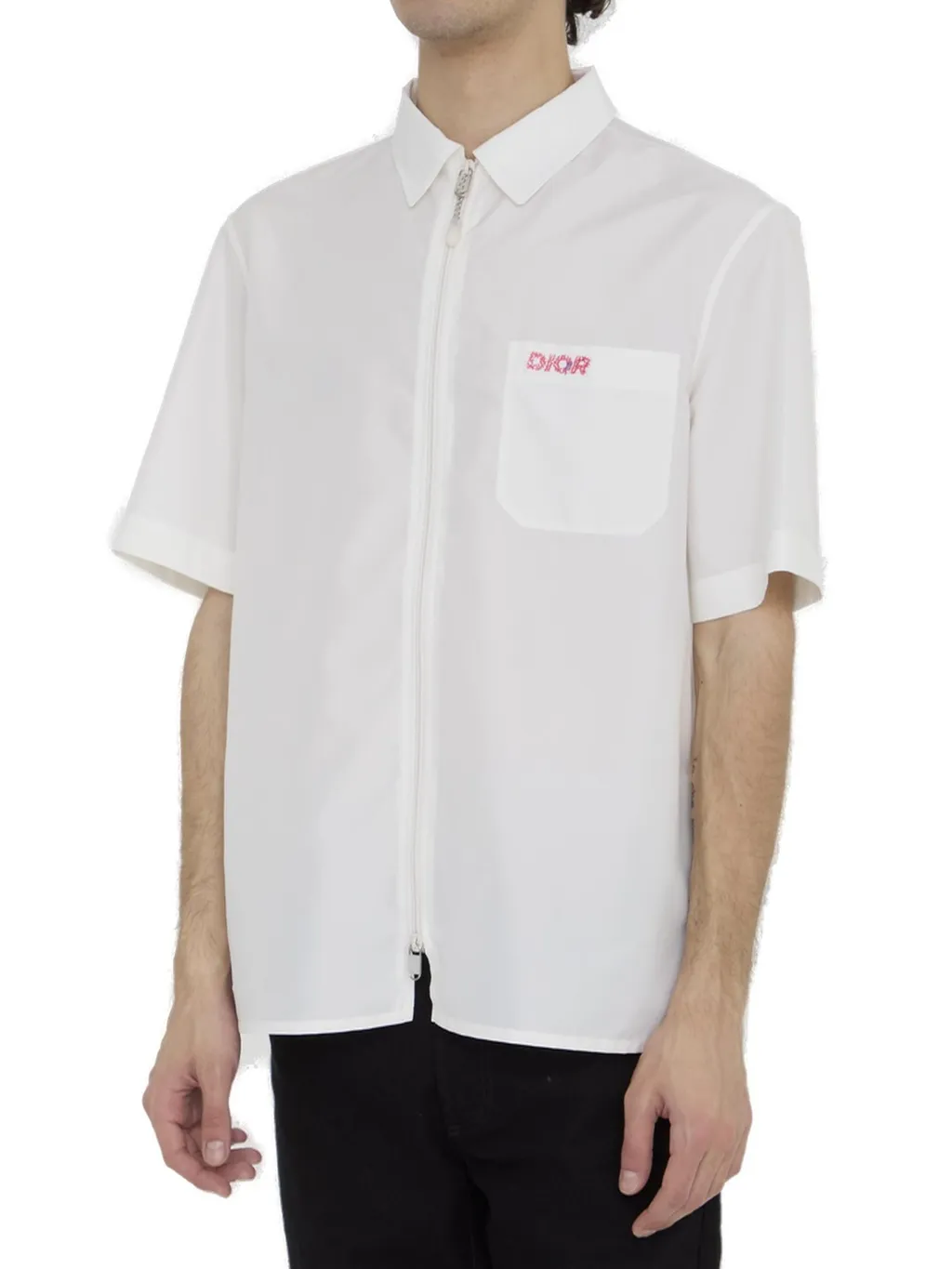 Dior Homme Zip-Up Short-Sleeved Shirt