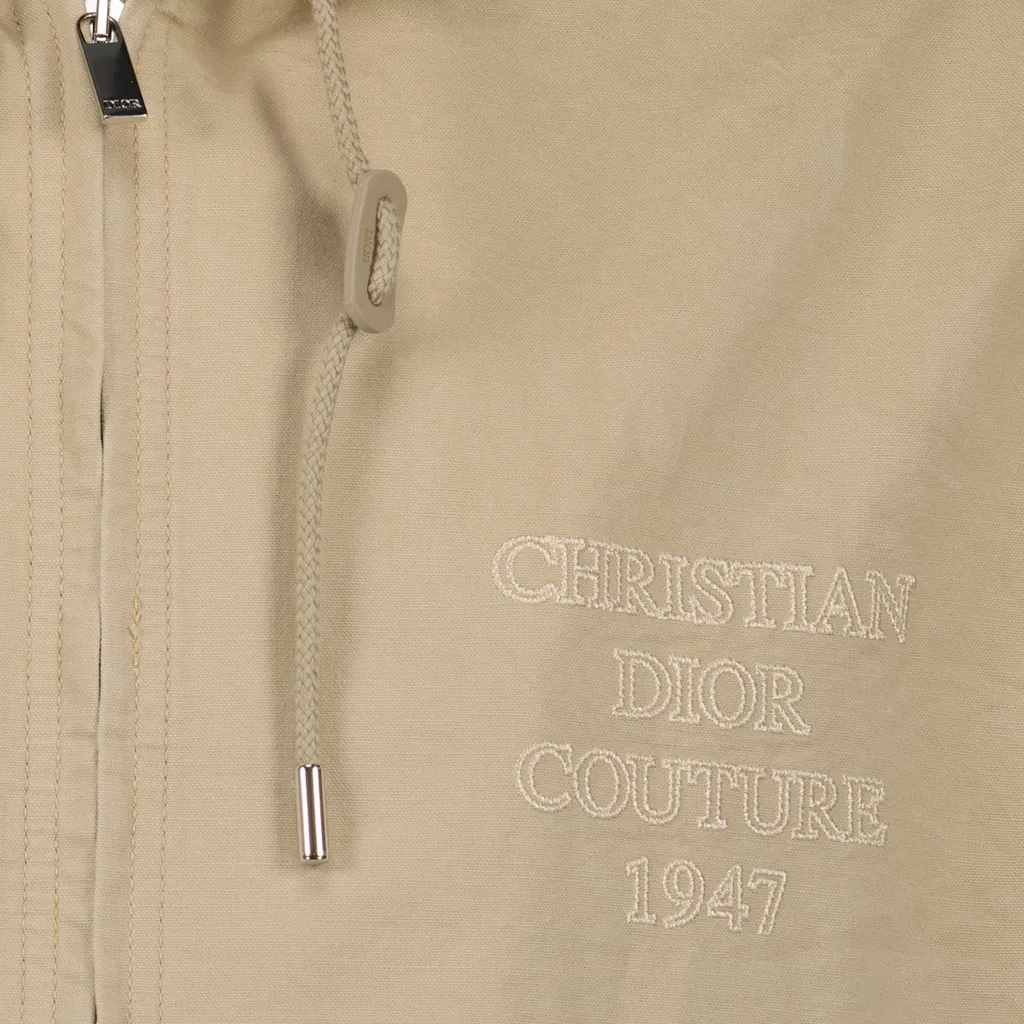 Dior Homme Logo Embroidered Zip-Up Hoodie
