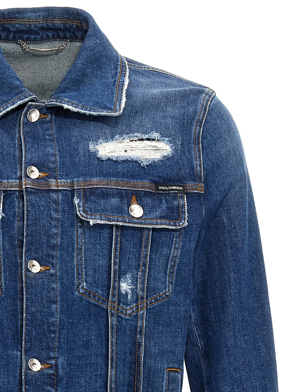 Dolce & Gabbana Buttoned Straight Hem Denim Jacket
