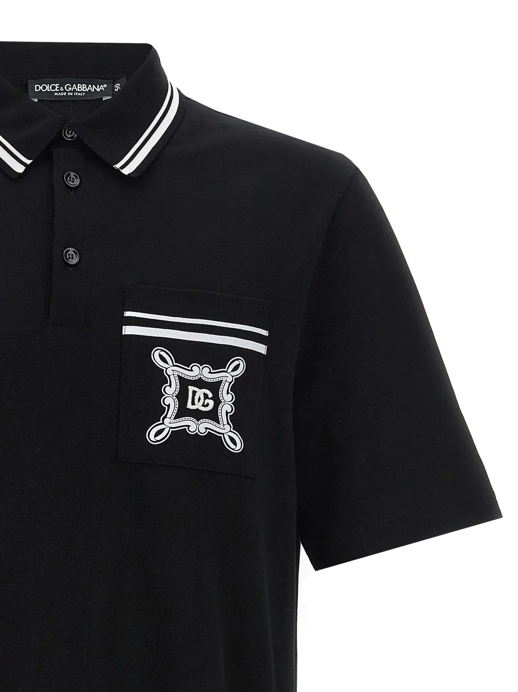 Dolce & Gabbana Logo Embroidered Polo Shirt