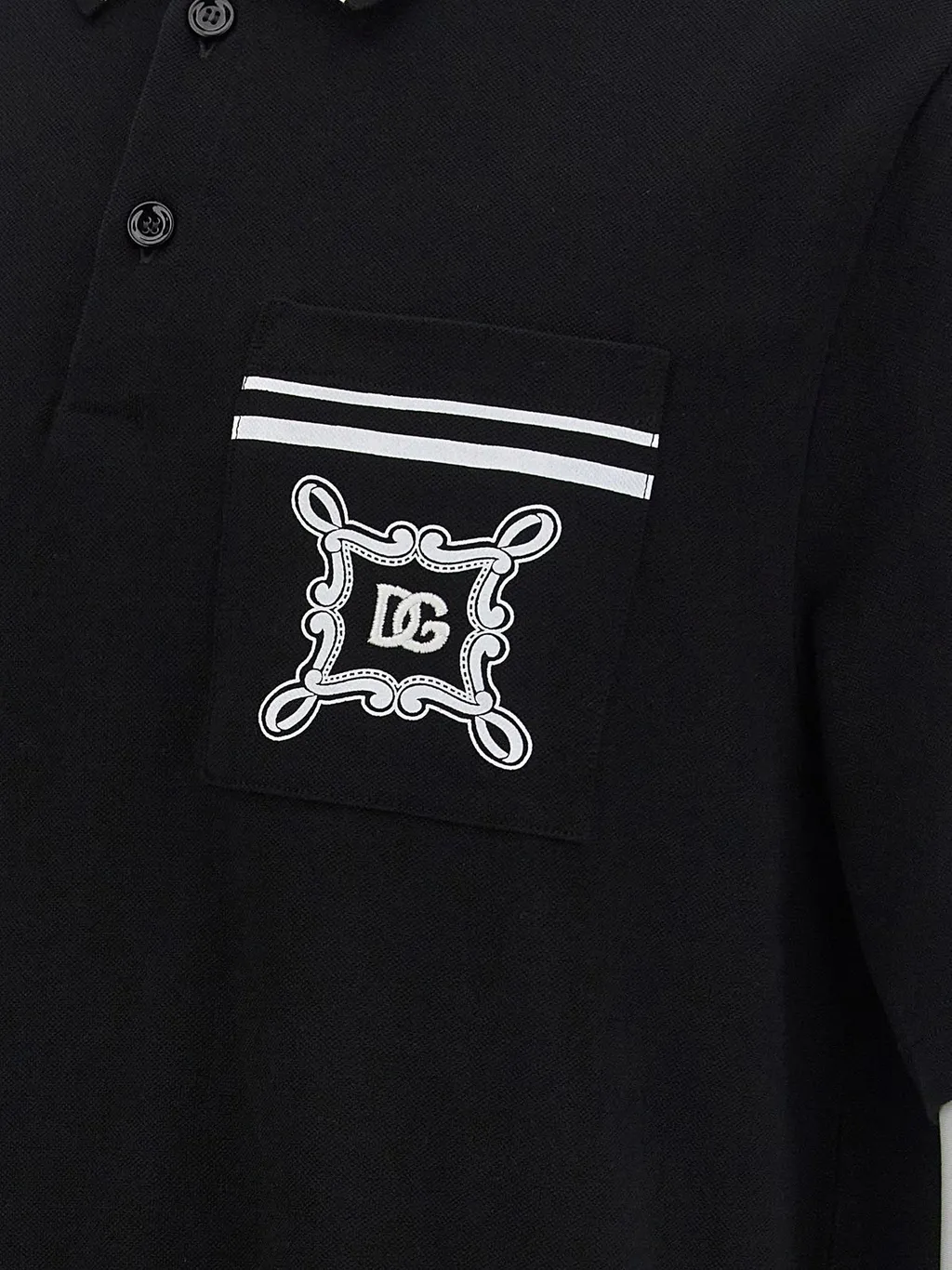 Dolce & Gabbana Logo Embroidered Polo Shirt