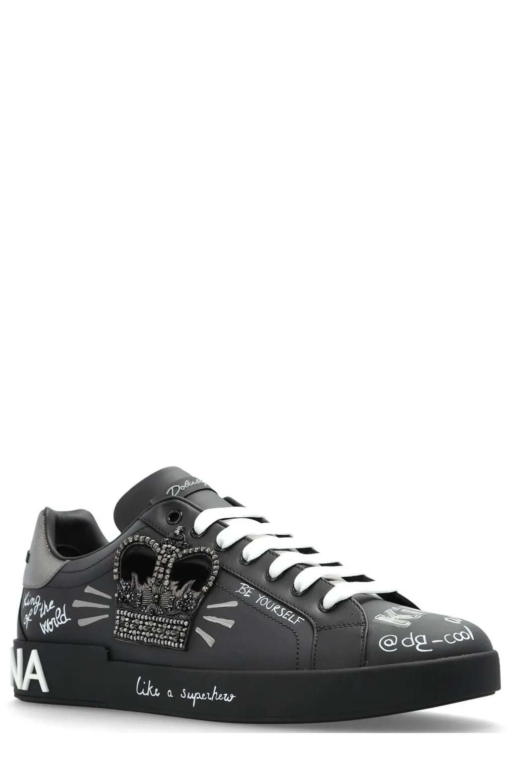 Dolce & Gabbana Graffiti Printed Low-Top Sneakers