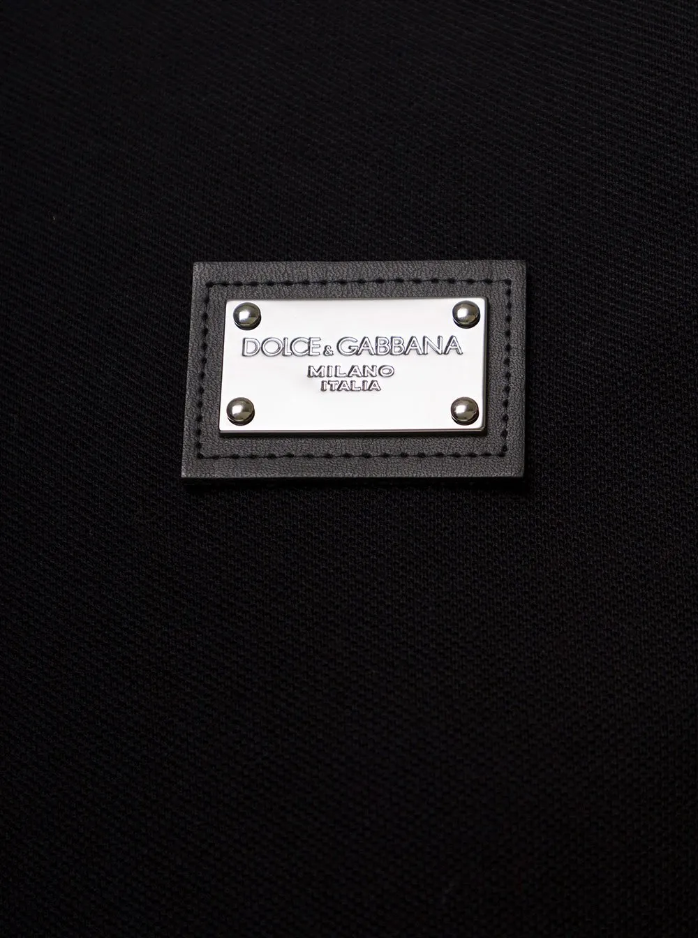 Dolce & Gabbana Logo Plaque Short Sleeved Polo Shirt