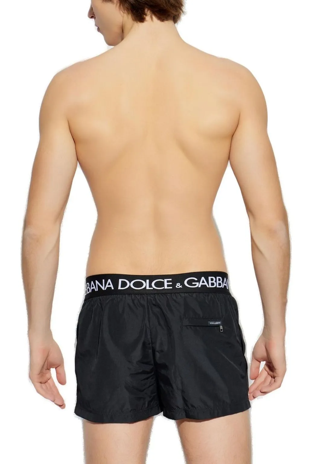 Dolce & Gabbana Logo Waistband Swim Shorts