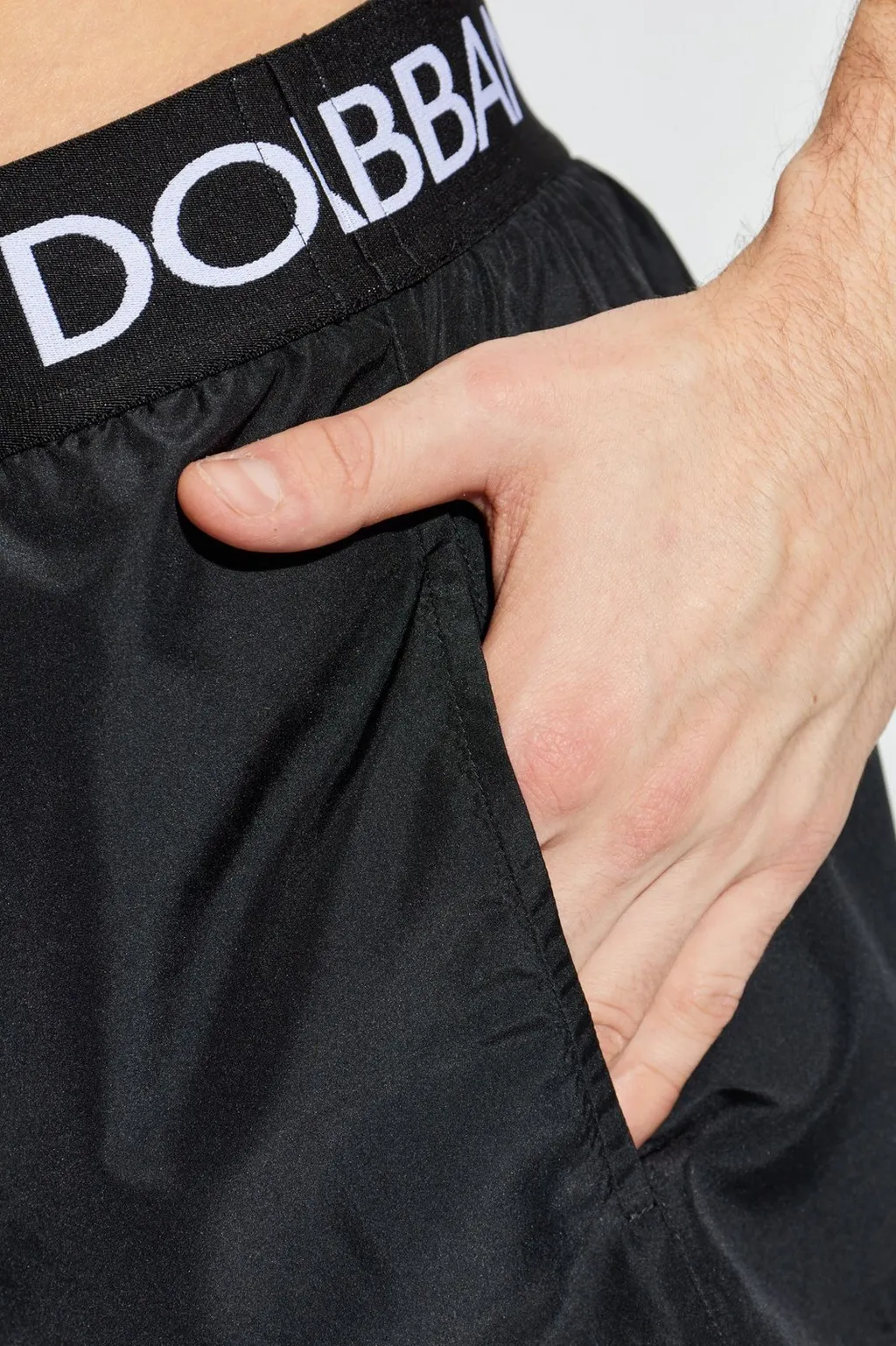 Dolce & Gabbana Logo Waistband Swim Shorts