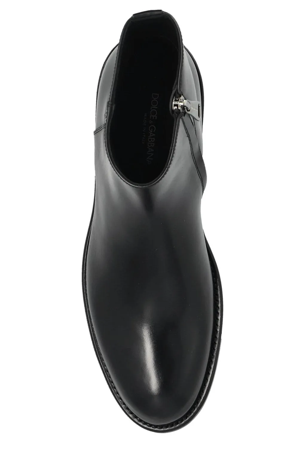 Dolce & Gabbana Round Toe Ankle Boots