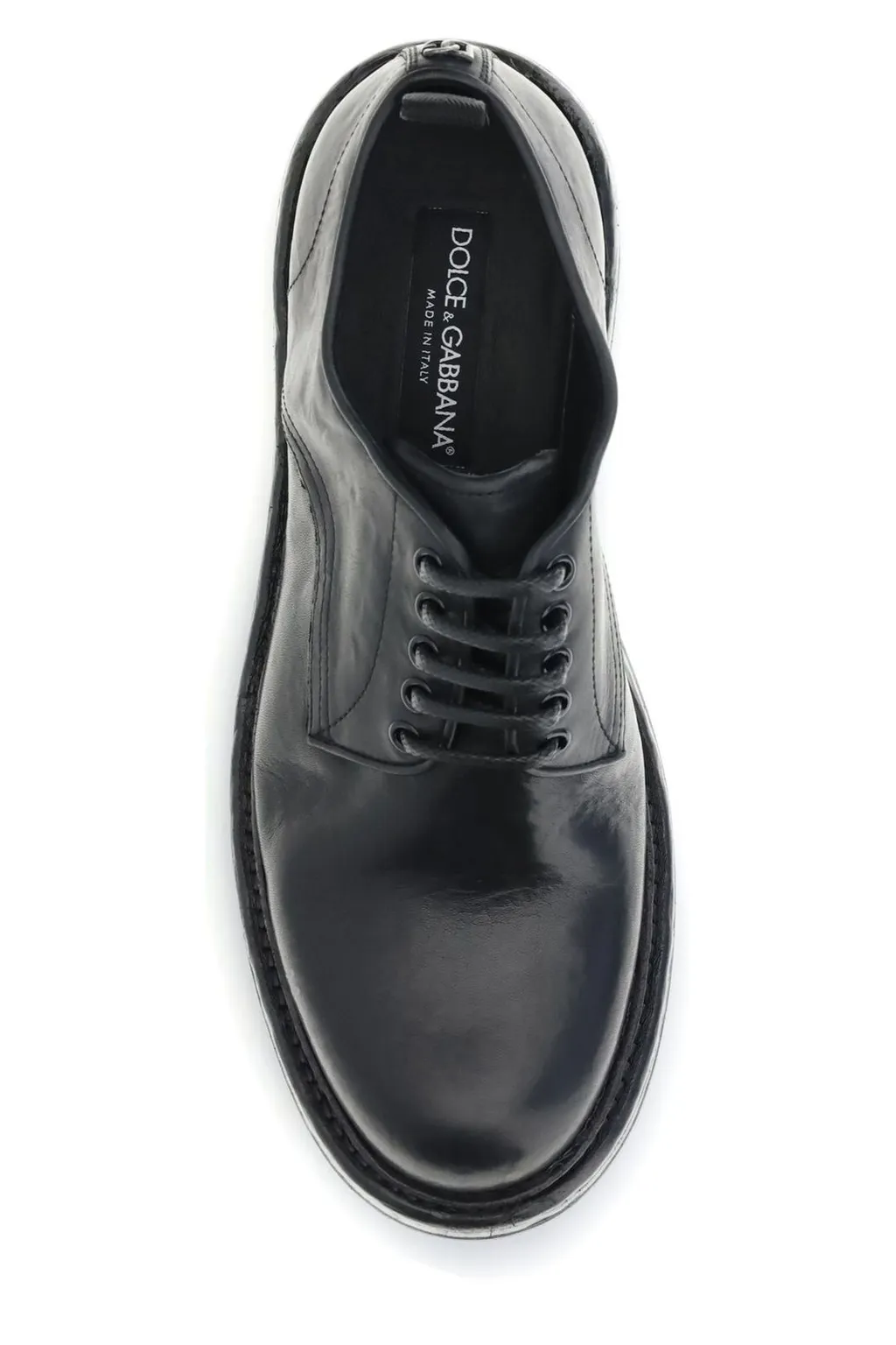 Dolce & Gabbana Round Toe Derby Shoes