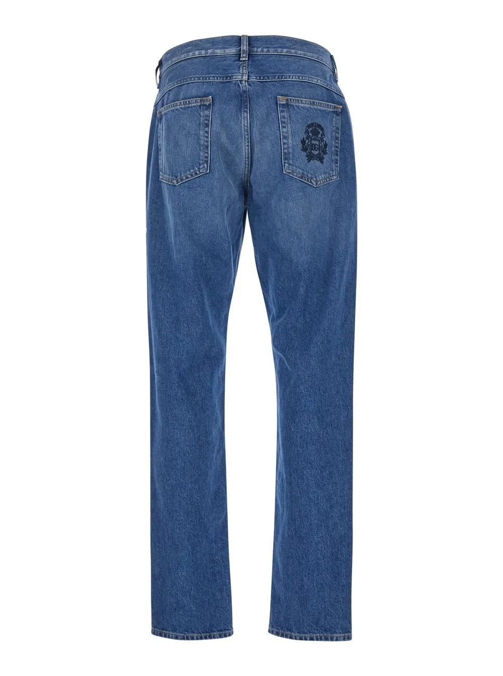 Dolce & Gabbana Logo Embroidered Slim-Fit Jeans