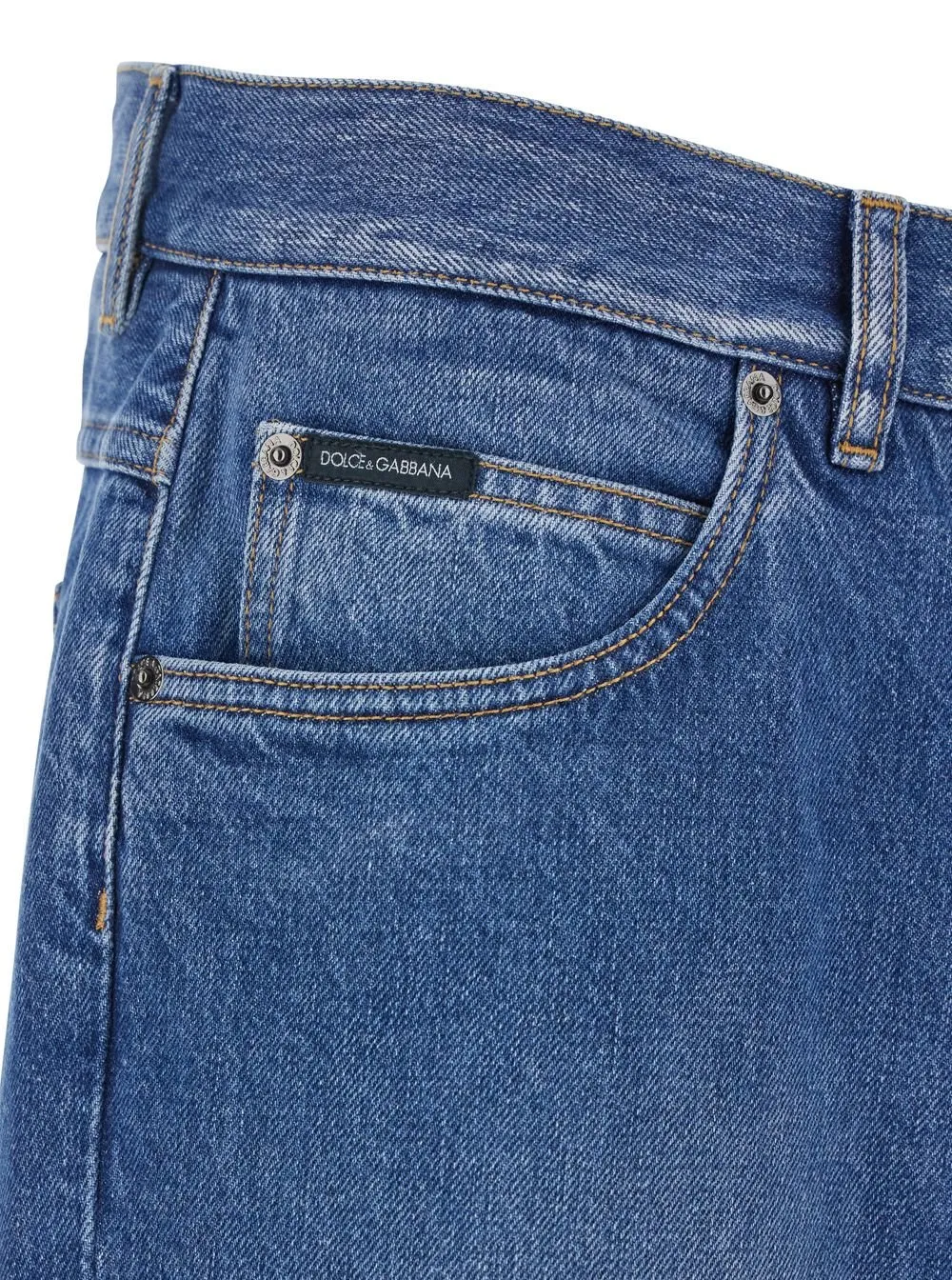 Dolce & Gabbana Logo Embroidered Slim-Fit Jeans