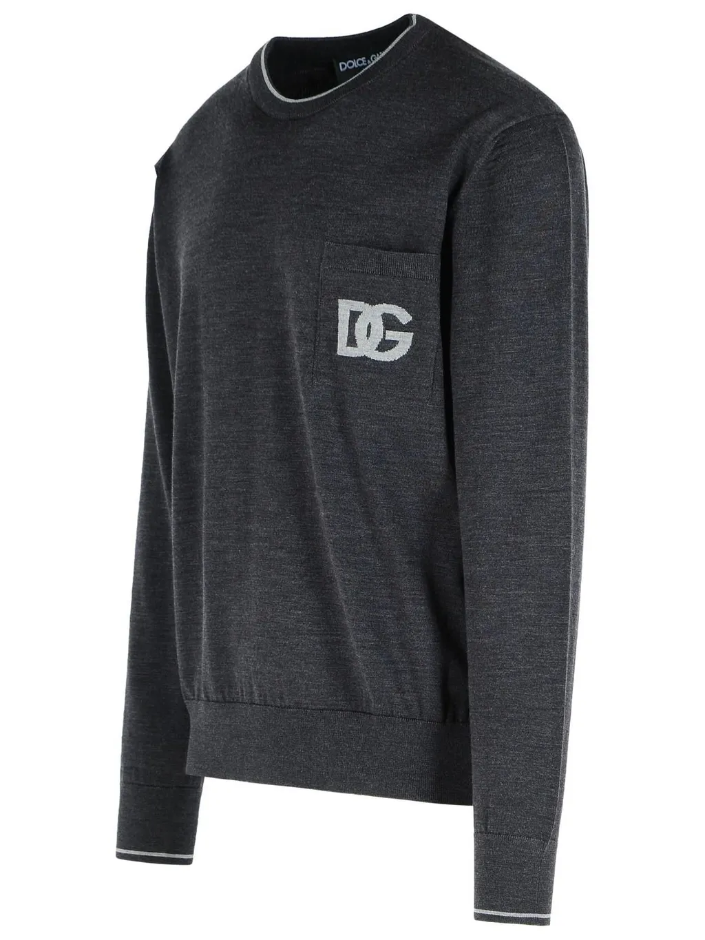 Dolce & Gabbana Logo Intarsia Crewneck Knitted Jumper