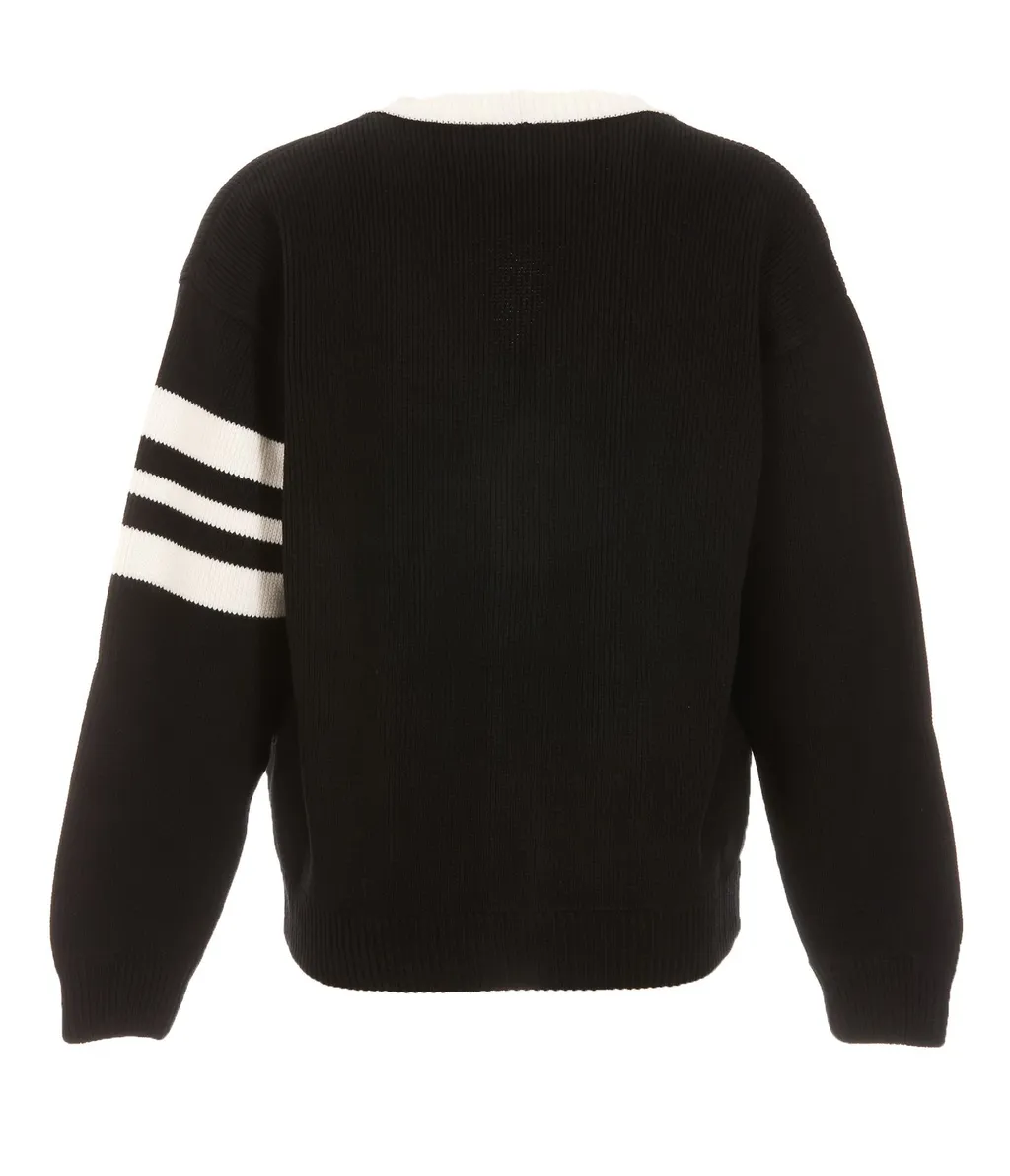 Dolce & Gabbana Logo Intarsia V-Neck Cardigan