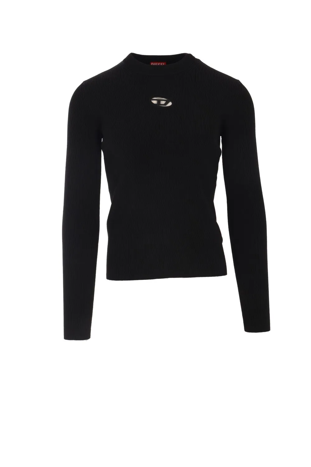 Diesel Logo Plaque Ribbed-Knit Top