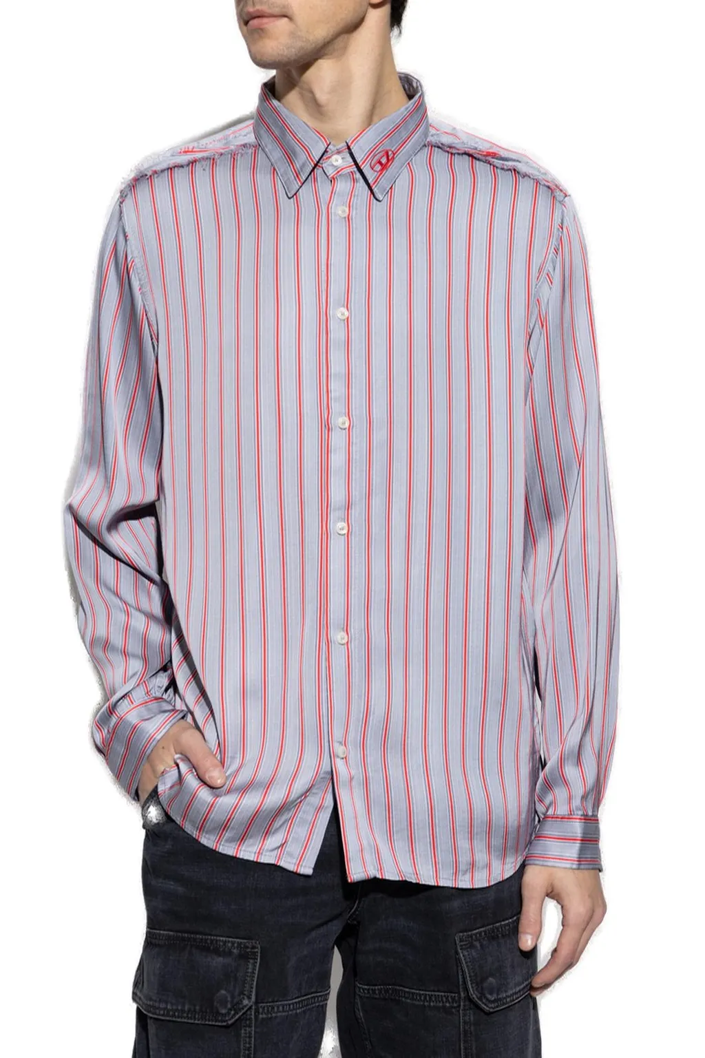 Diesel S Klab Striped Button-Up Shirt