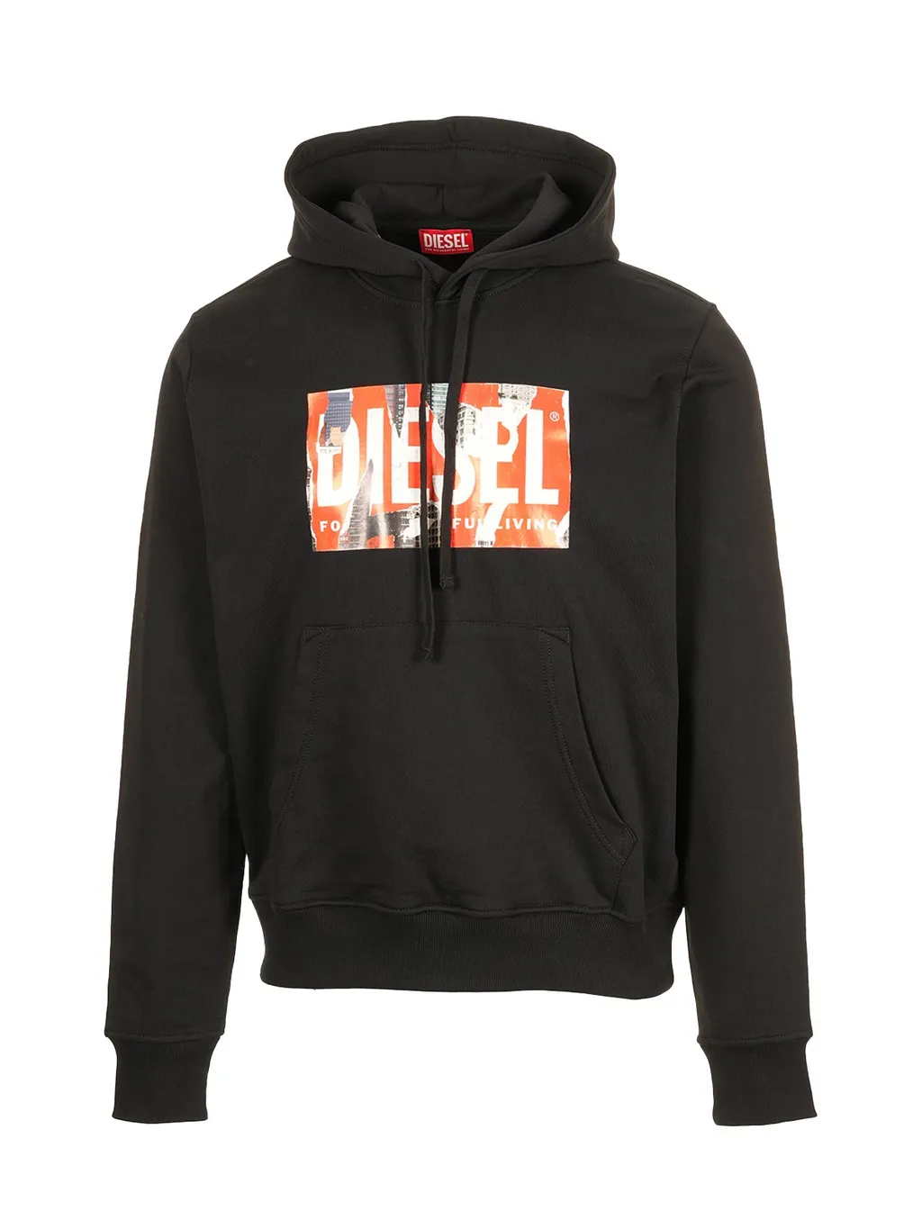 Diesel Logo Printed Drawstring Hoodie