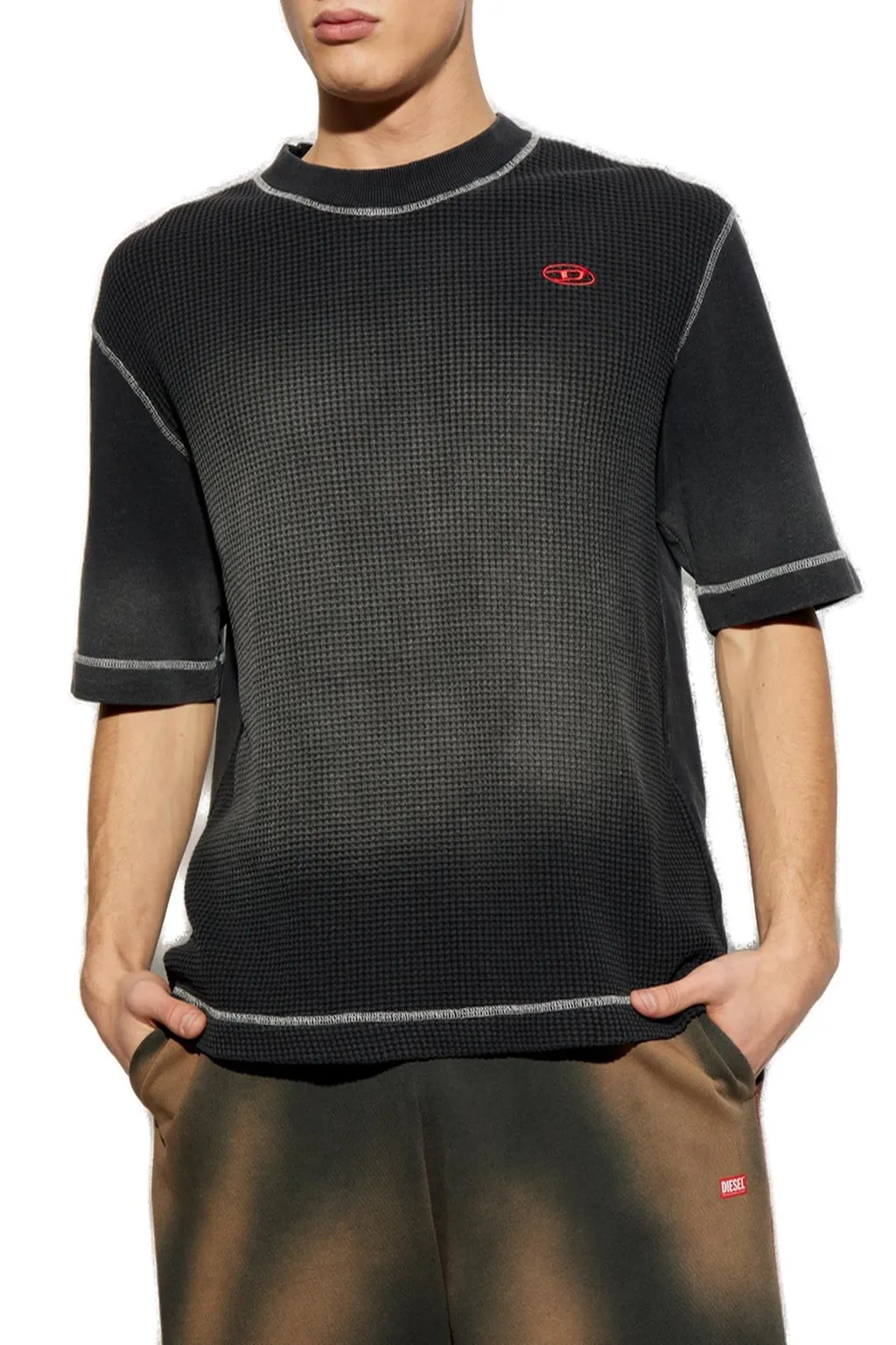 Diesel S-Wafycol Logo Embroidered T-Shirt