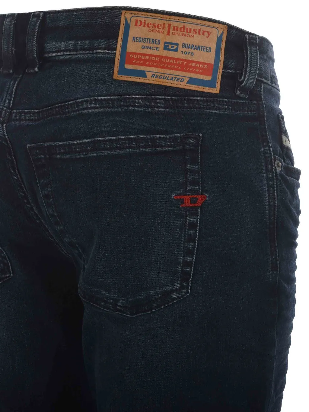 Diesel Logo Patch Low-Rise Jeans