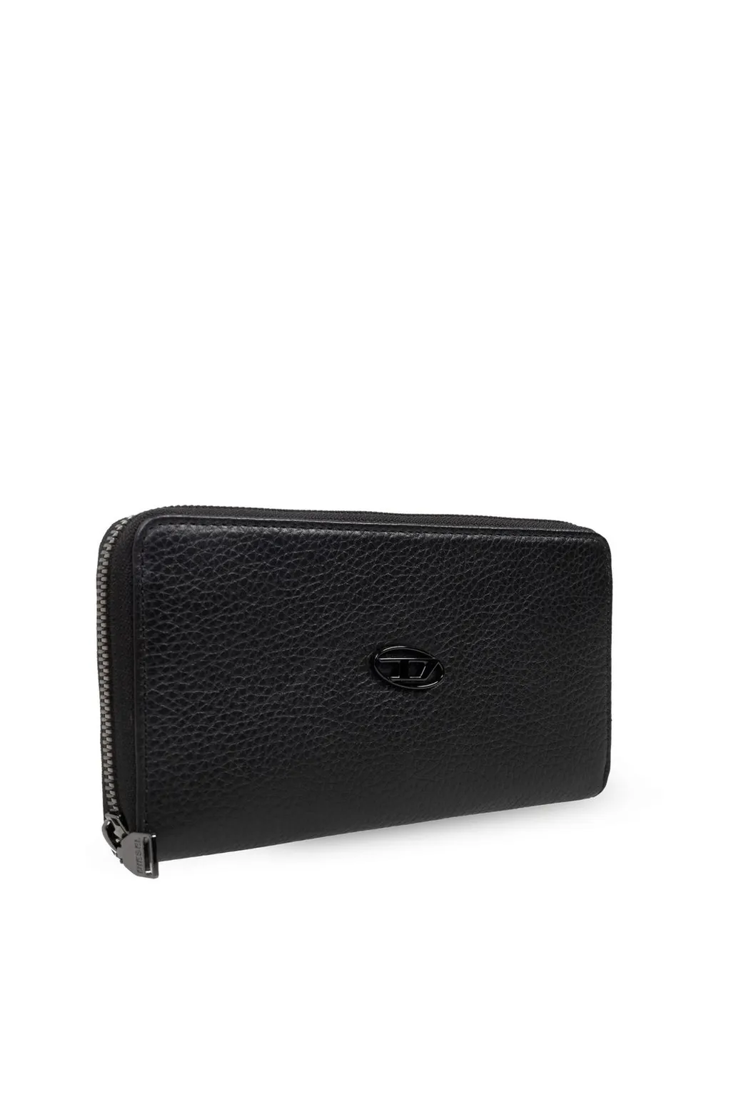Diesel Continental-Zip-L Logo Plaque Wallet