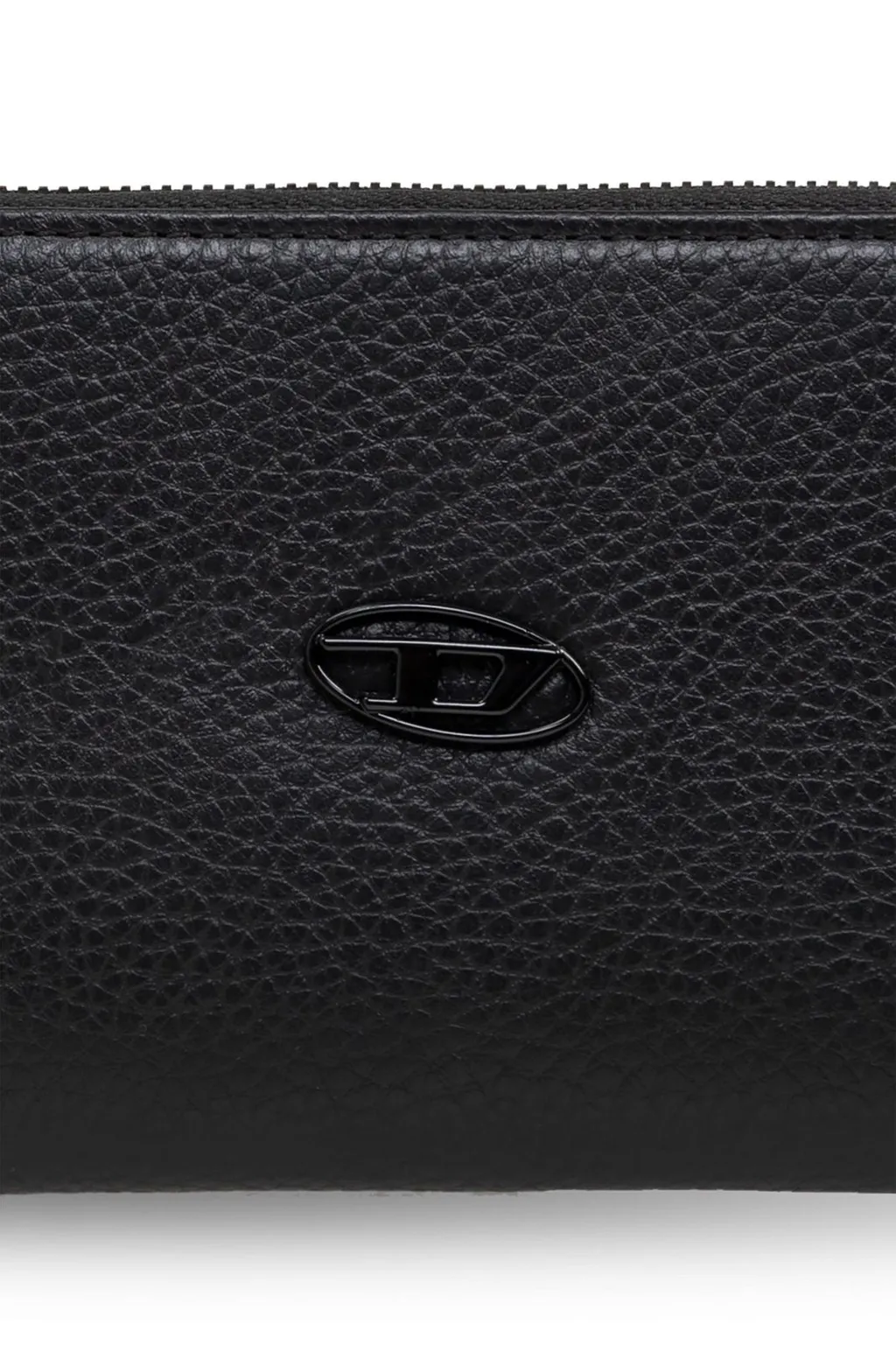 Diesel Continental-Zip-L Logo Plaque Wallet