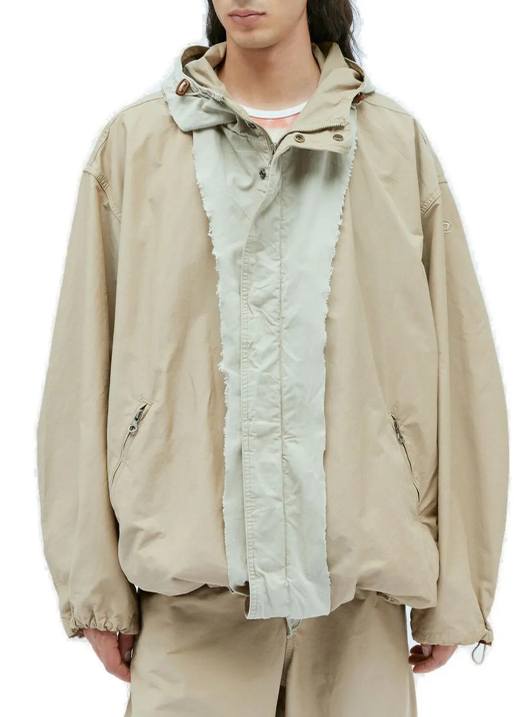 Diesel J-Mckell Distressed Panel Detailed Jacket