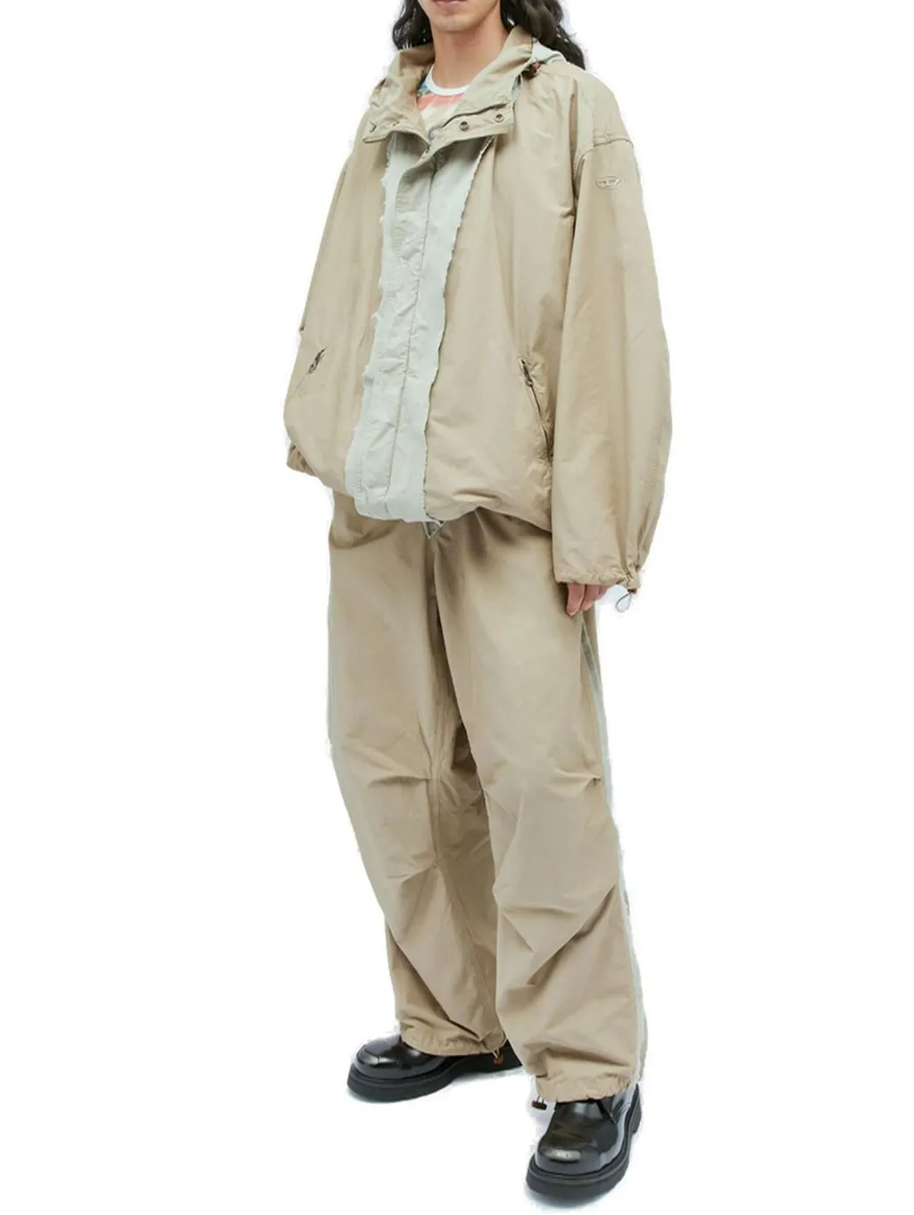 Diesel J-Mckell Distressed Panel Detailed Jacket