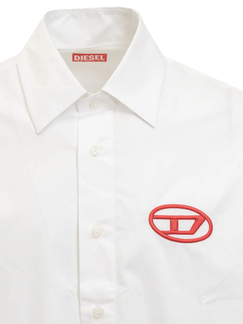 Diesel Logo Embroidered Buttoned Shirt