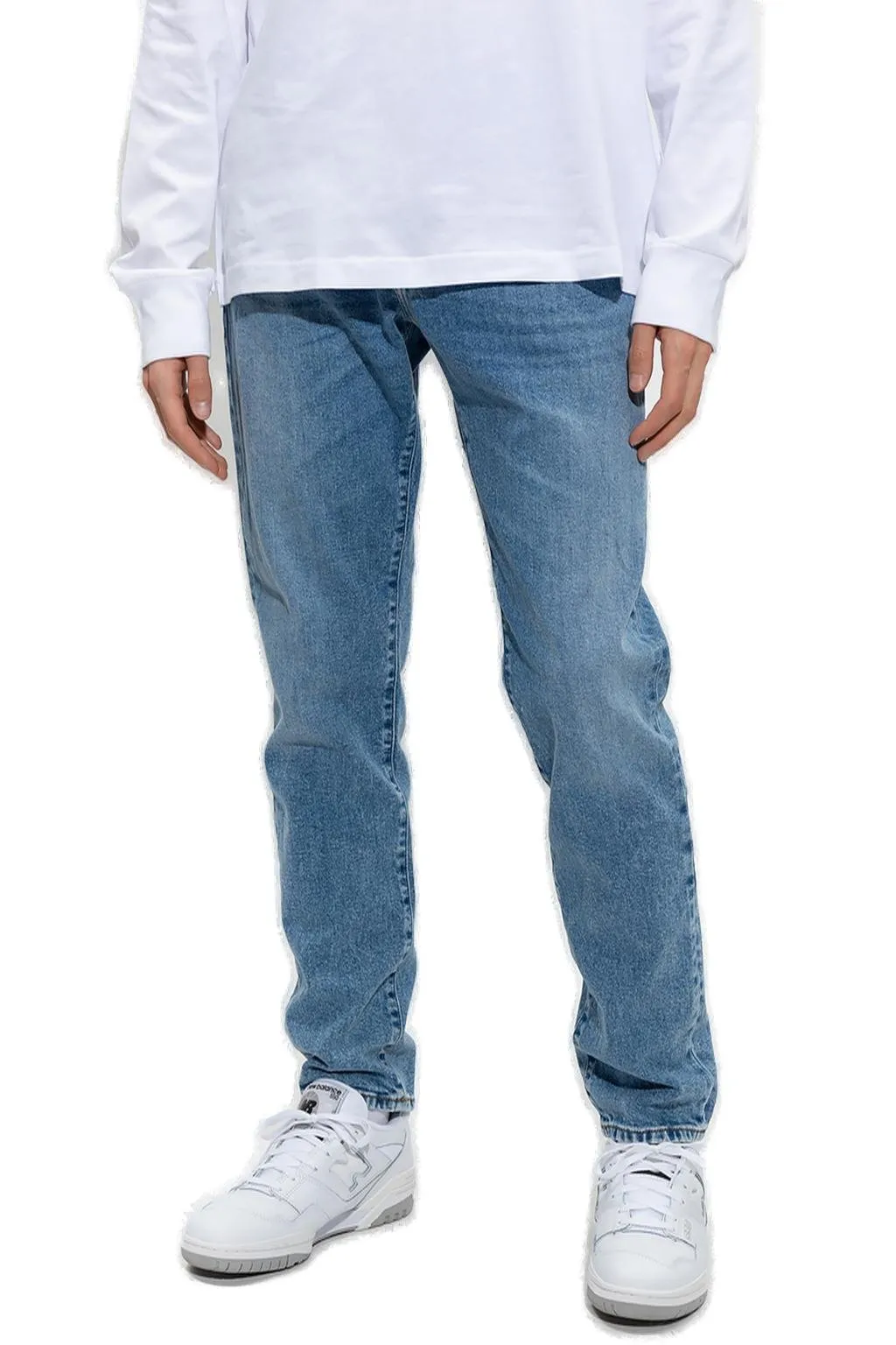 Diesel D-Strukt Logo Embroidered Slim Jeans