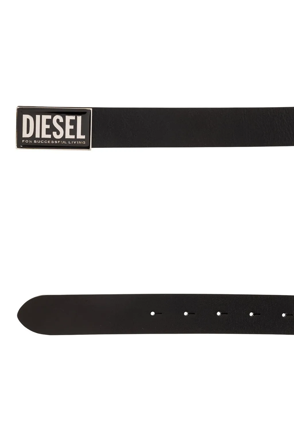 Diesel B-Glossy Logo Plaque Belt