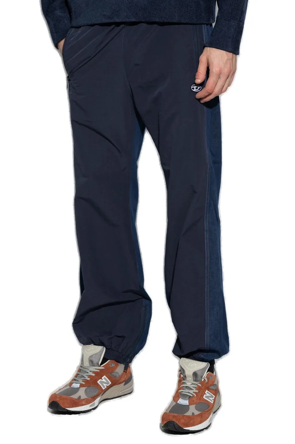 Diesel P-Bright Logo Patch Colour-Block Track Pants