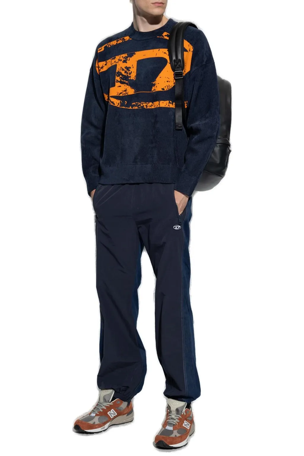Diesel P-Bright Logo Patch Colour-Block Track Pants