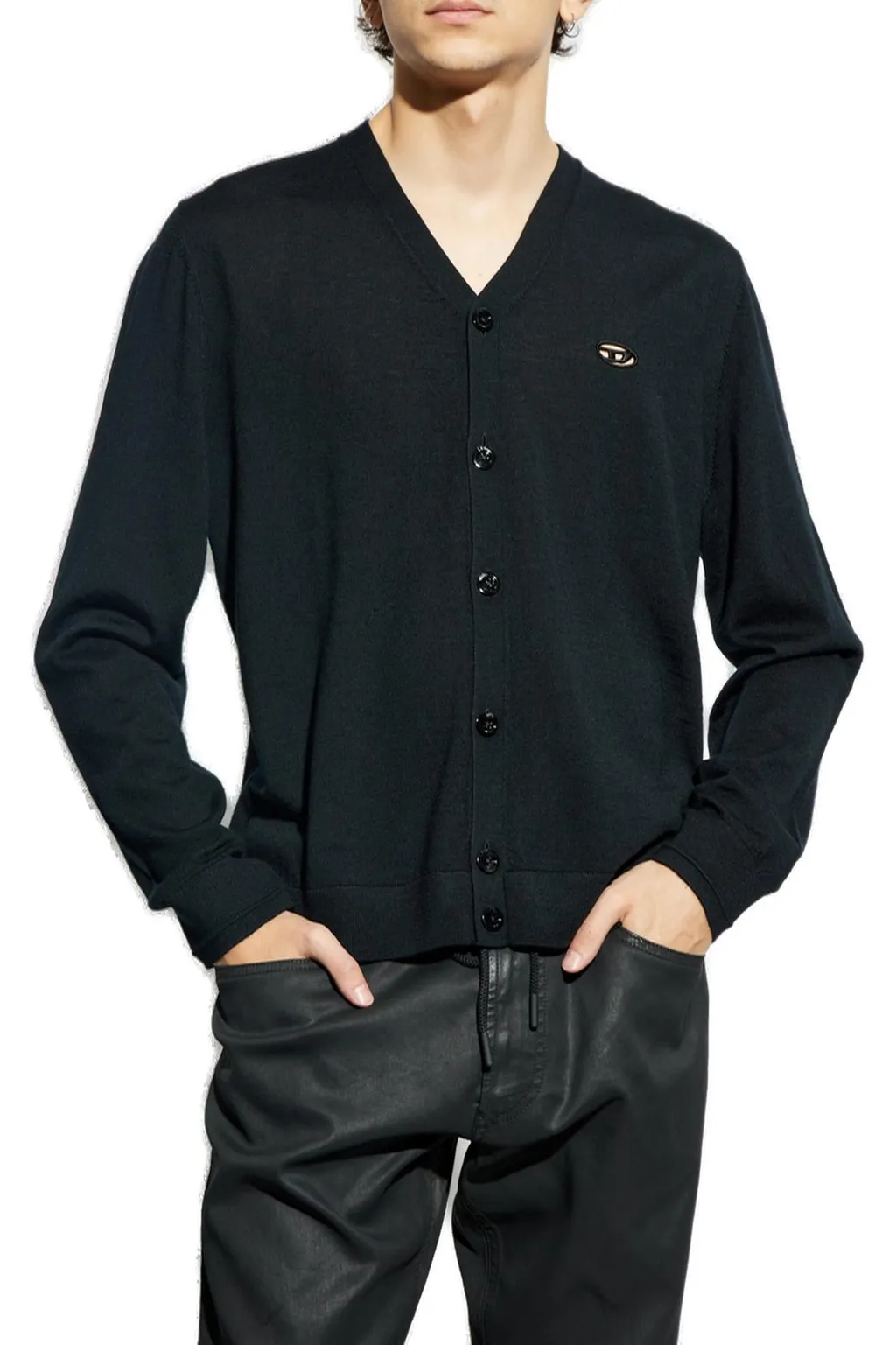 Diesel K Volto Logo Embroidered Cardigan