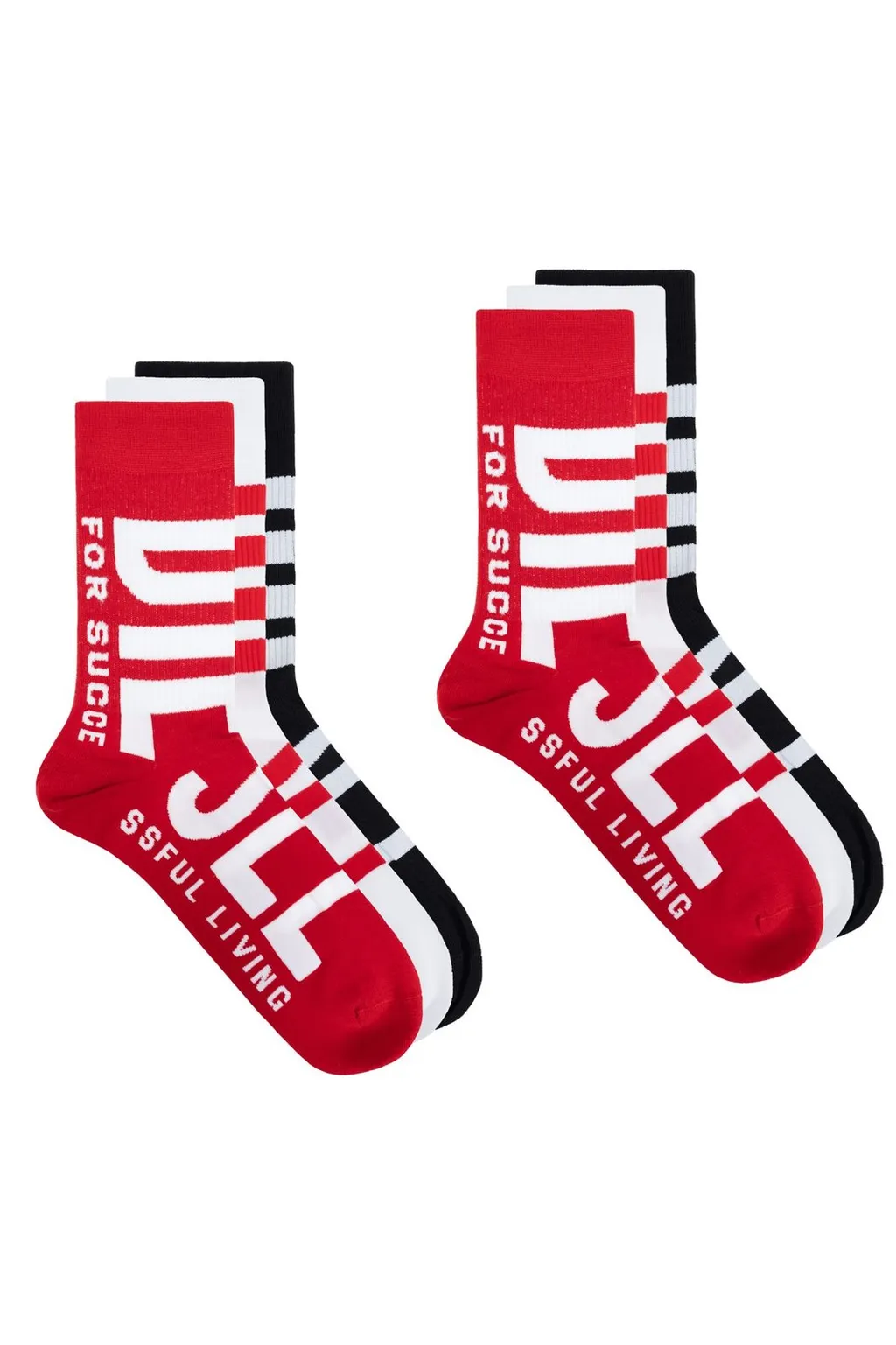 Diesel Skm-Ray-Threepack Maxi Logo Socks
