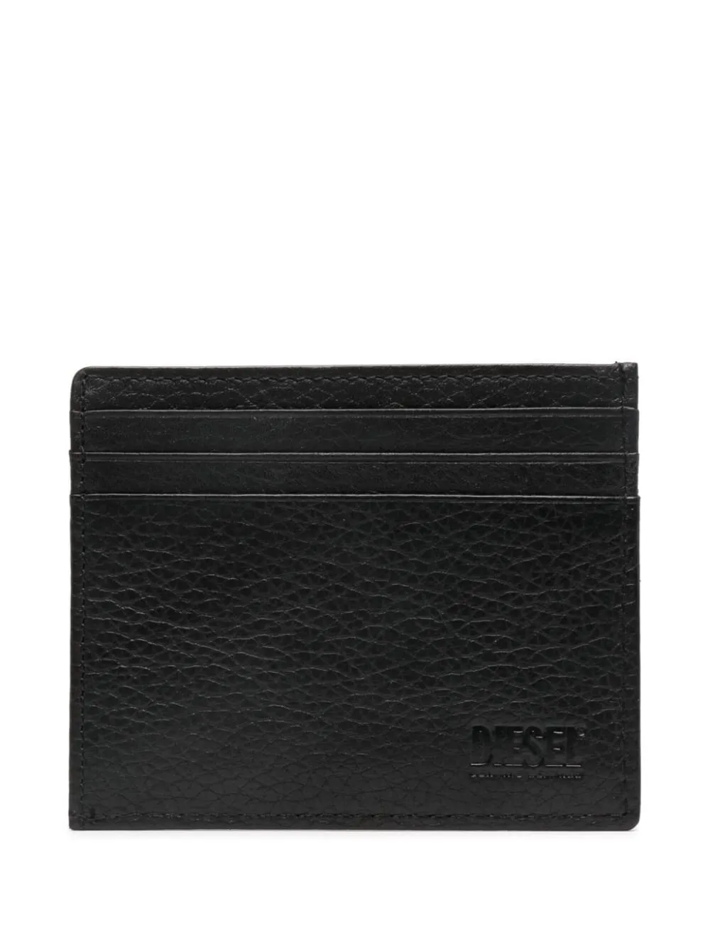 Diesel Logo Plaque Textured Card Case