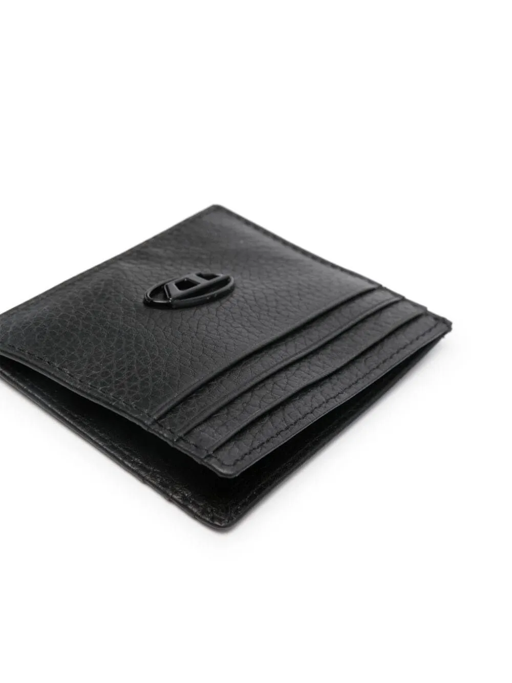 Diesel Logo Plaque Textured Card Case