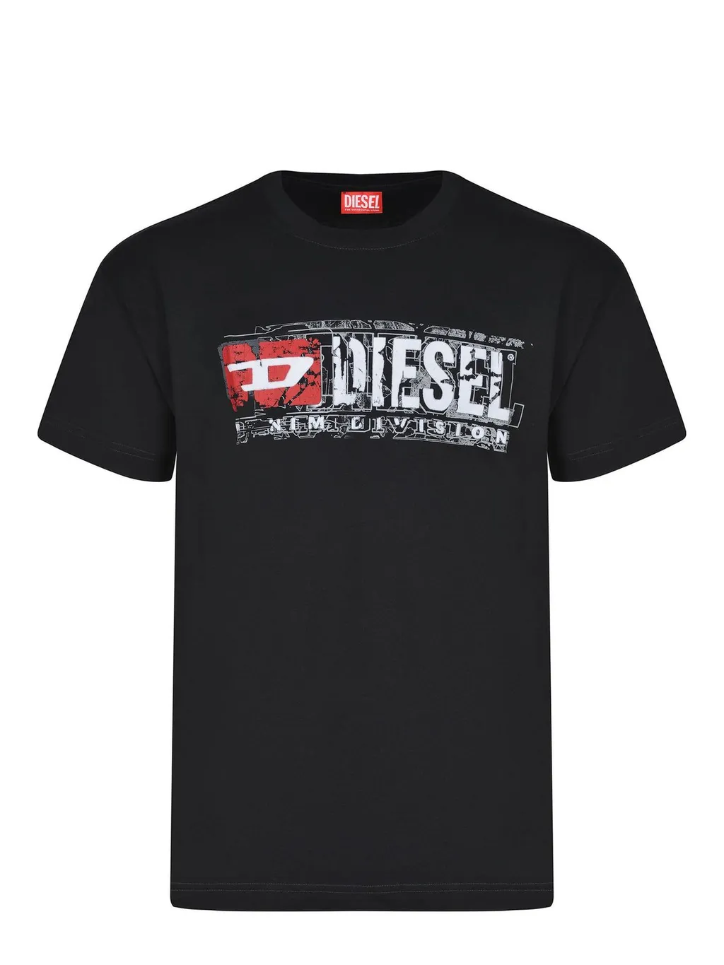 Diesel Logo Printed Distressed T-Shirt