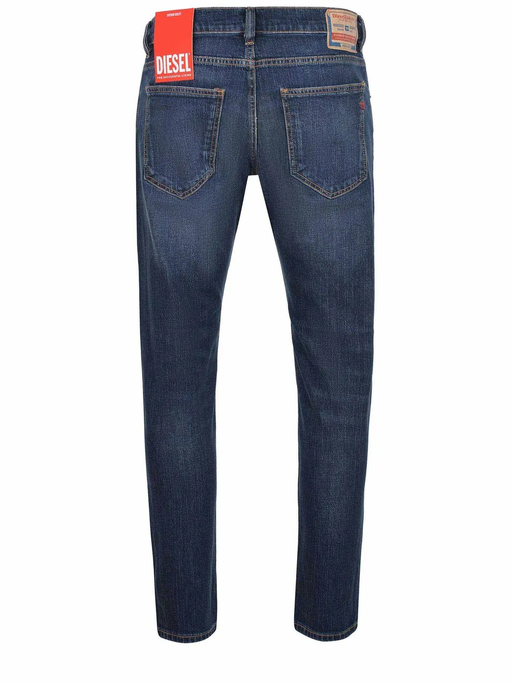 Diesel Logo Patch Straight Leg Jeans