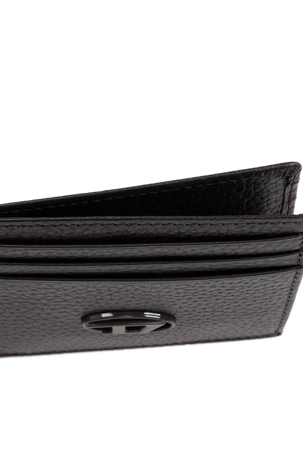 Diesel Logo Plaque Textured Card Case