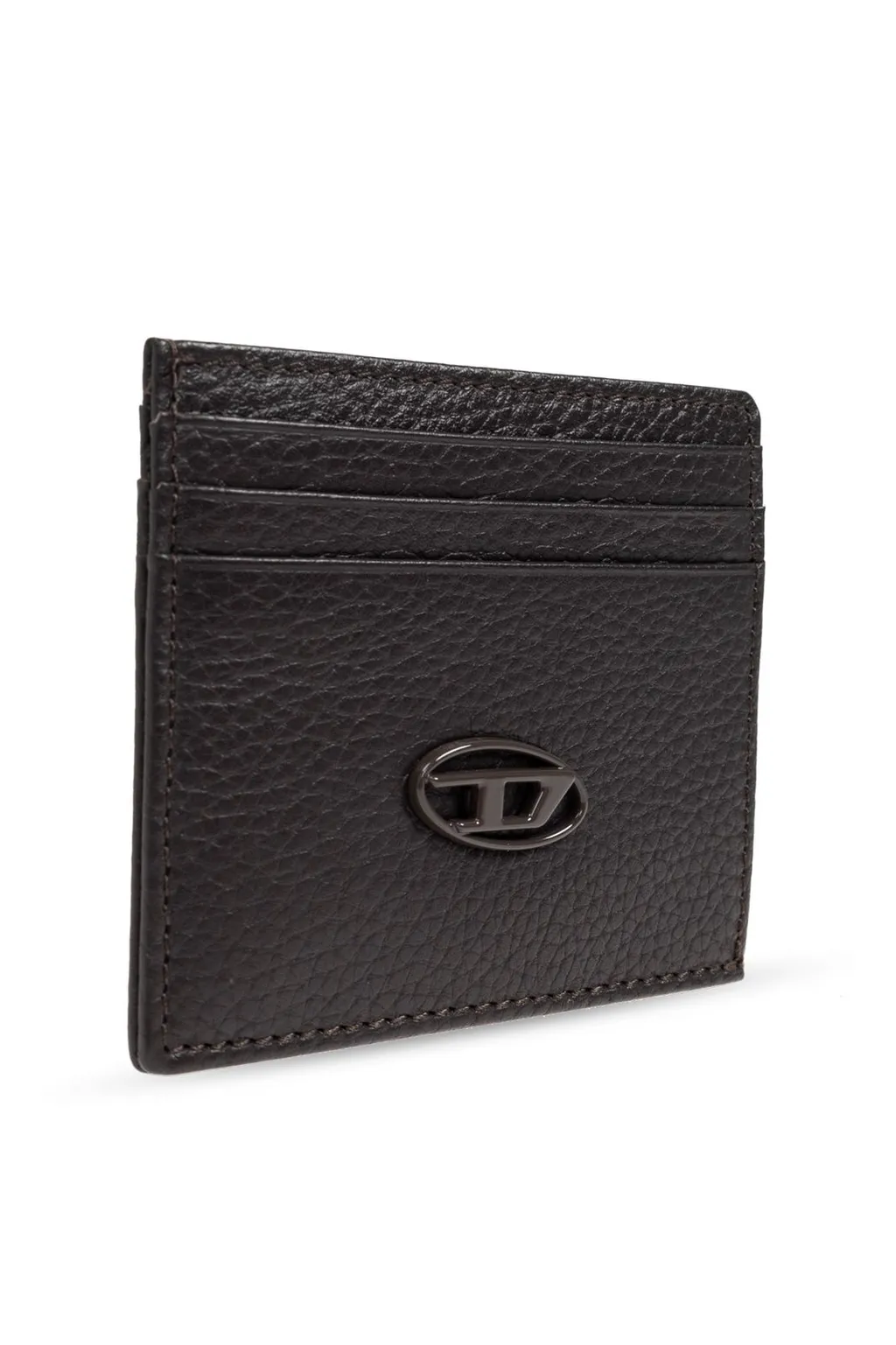 Diesel Logo Plaque Textured Card Case