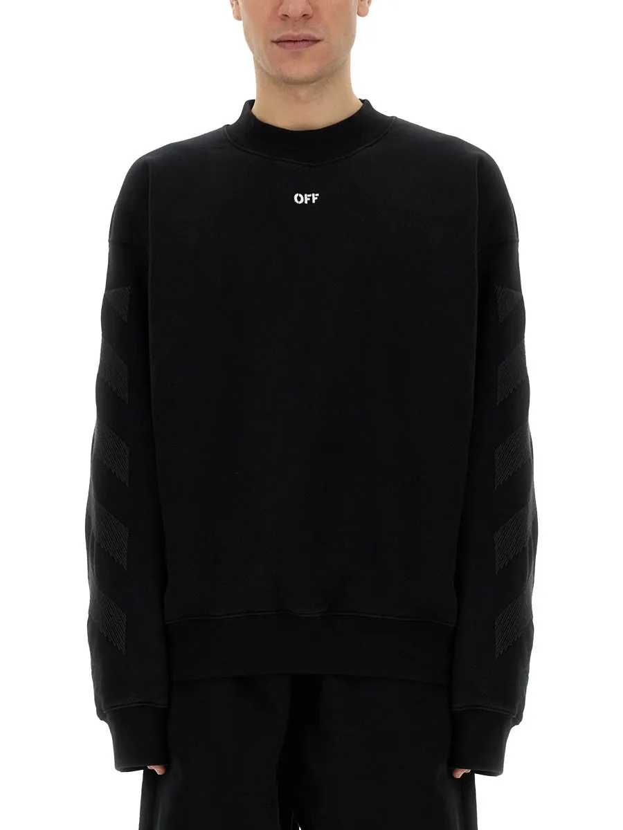 Off-White Logo Embroidered Crewneck Sweatshirt