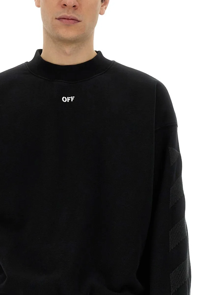 Off-White Logo Embroidered Crewneck Sweatshirt