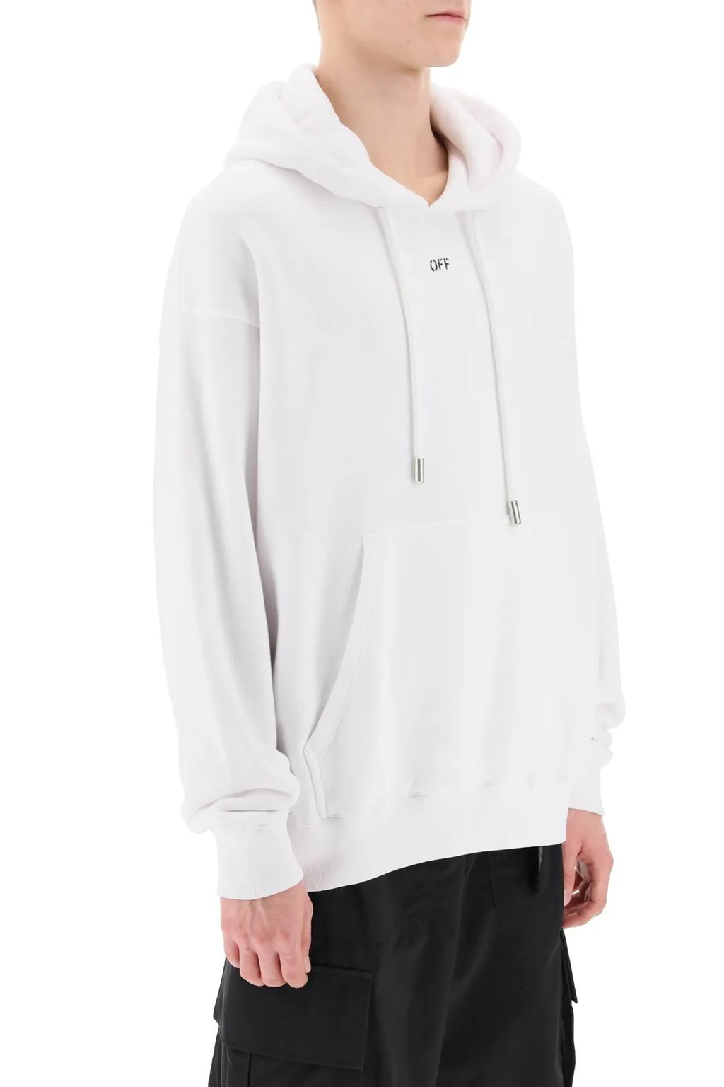 Off-White Logo Printed Drawstring Hoodie