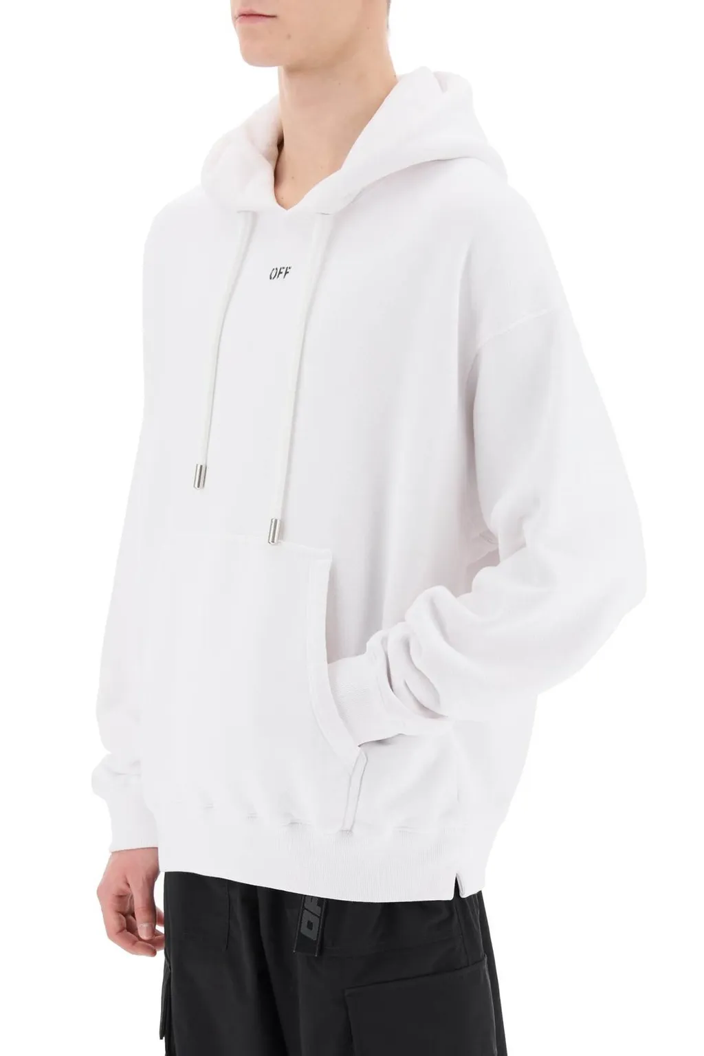 Off-White Logo Printed Drawstring Hoodie